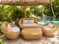 Handcrafted Bali Rattan Lounge Setting – Artisan Woven Tropical Furniture