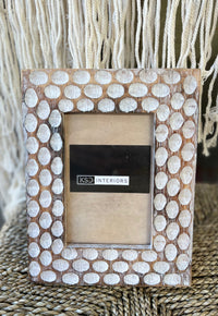 Timber picture frame. Brown finish