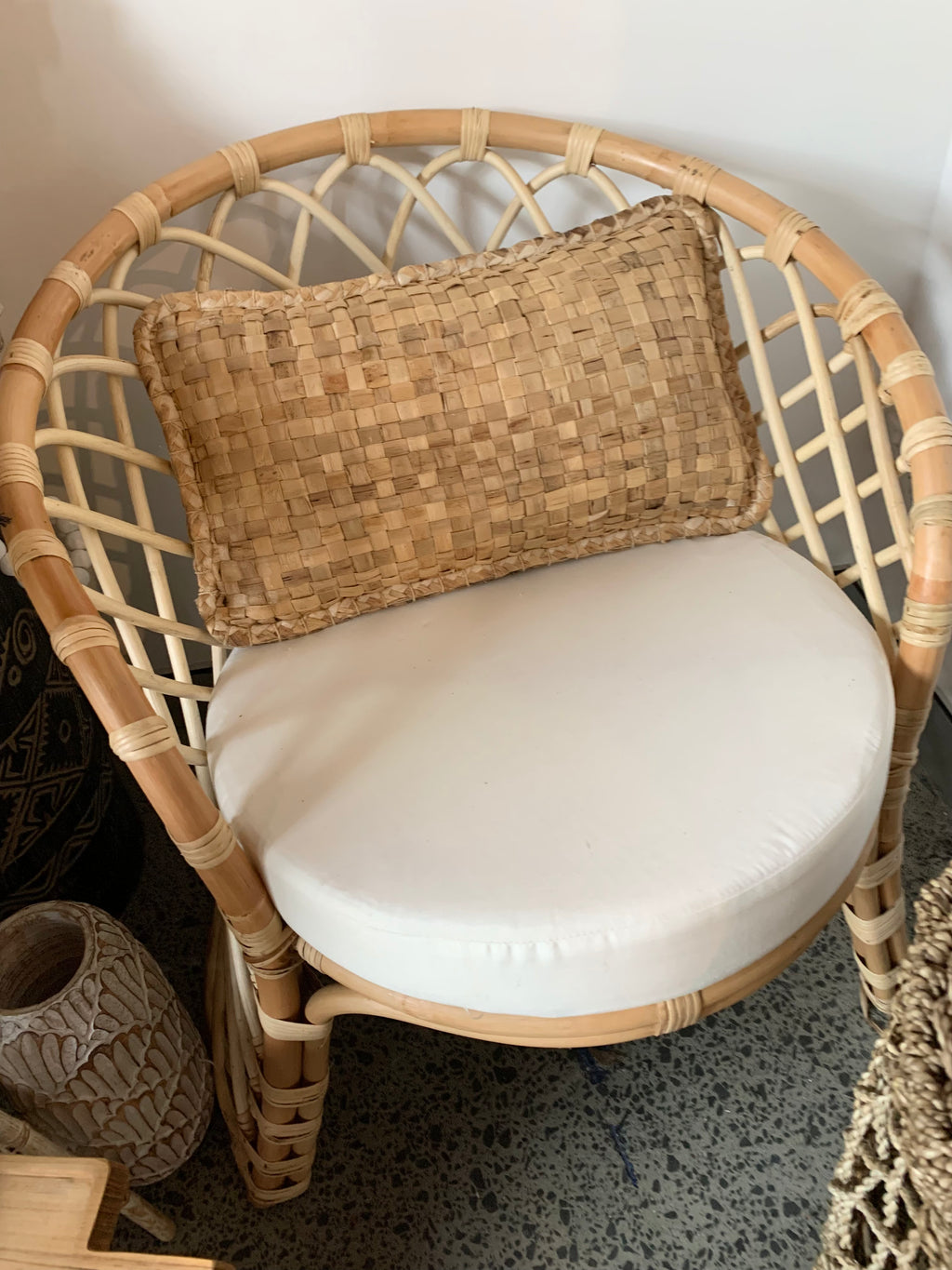 Water hyacinth rectangle cushion - Bali Beach Beyond