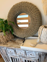 Woven mirror. 60cm. Usually $135