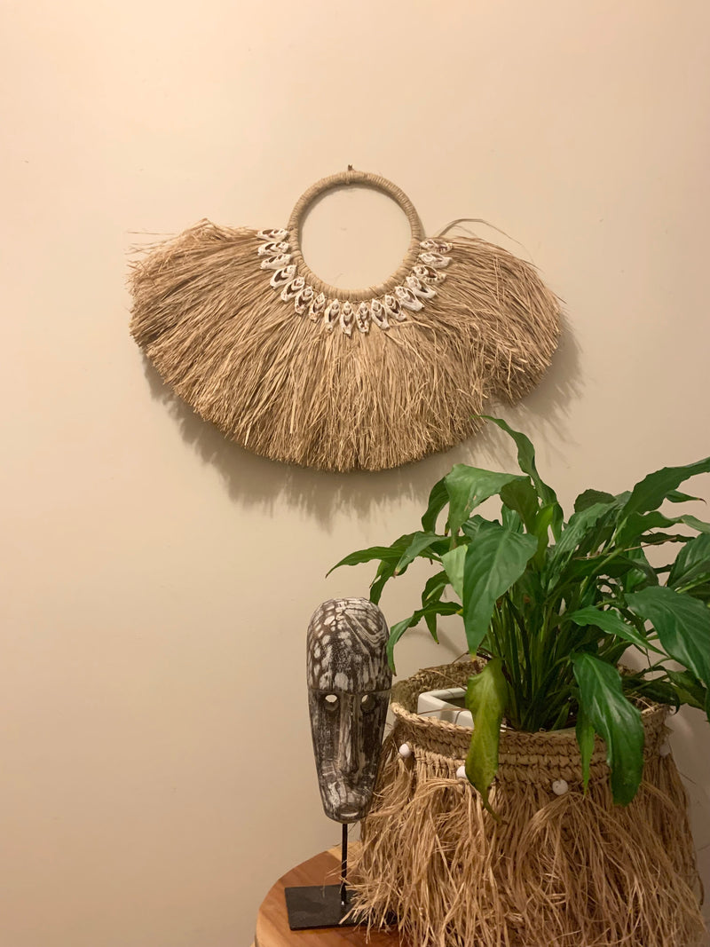 Wall hanging with natural shells