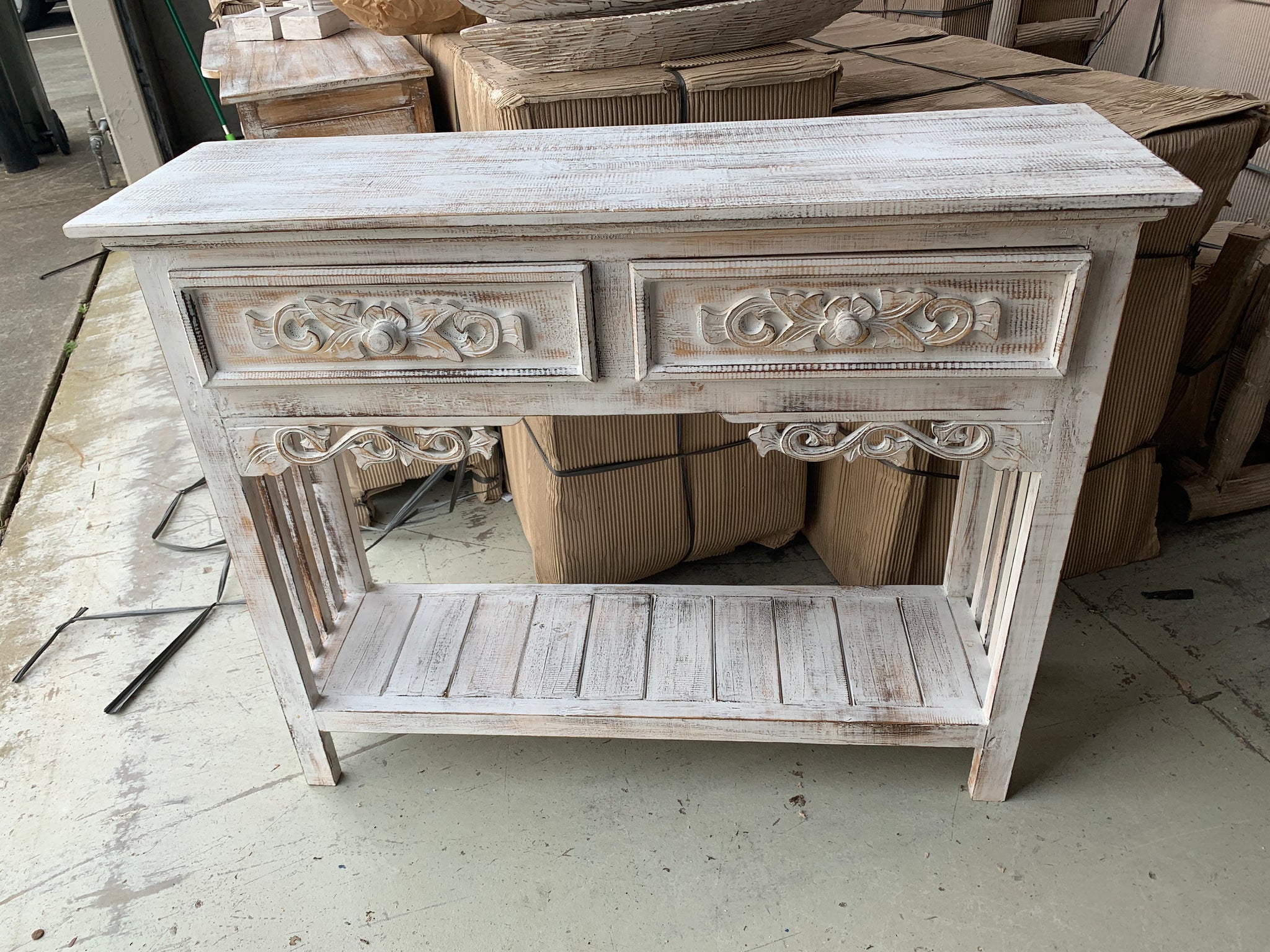 Timber carved sideboard