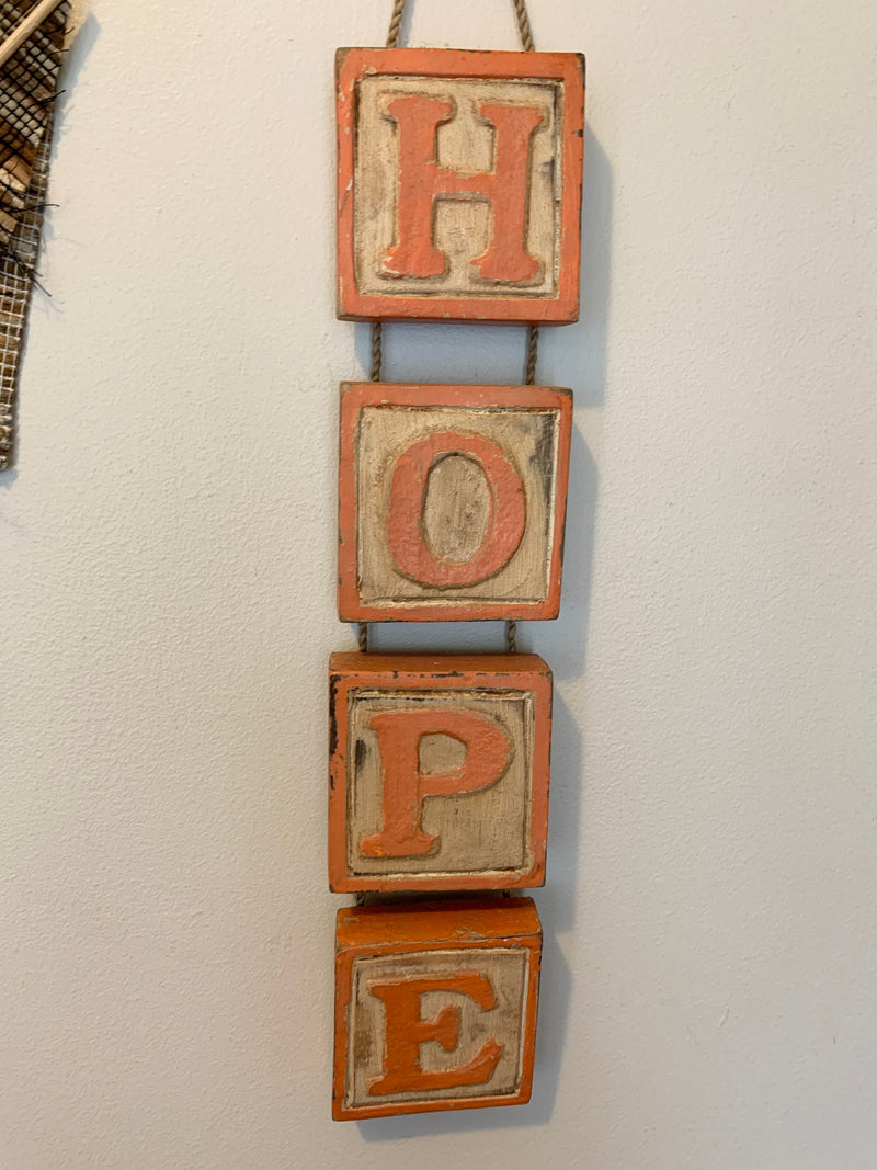 HOPE hanging sign. Was $20