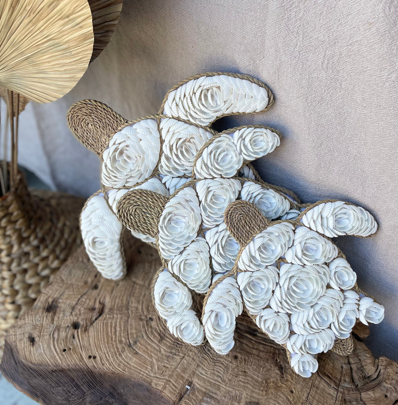 Set 3 shell turtle decorations / hangings - Bali Beach Beyond