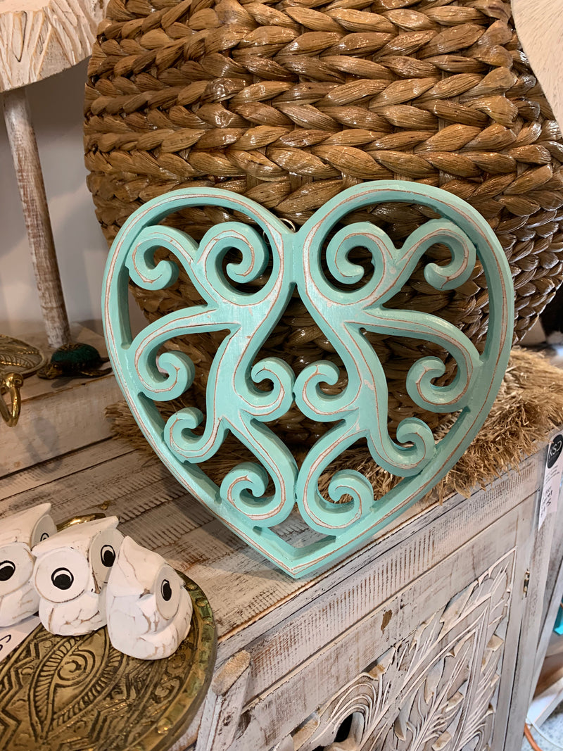 Turquoise Heart hanging. Style 1