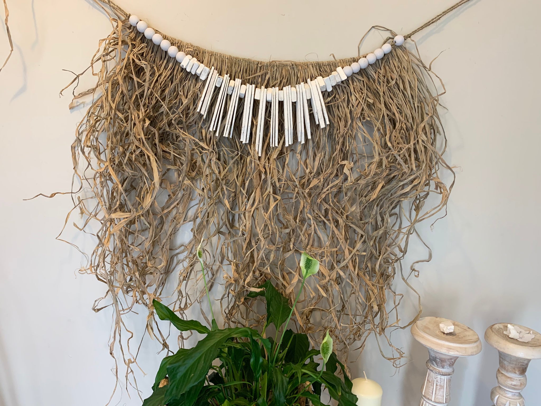 Raffia garland.  Usually $50