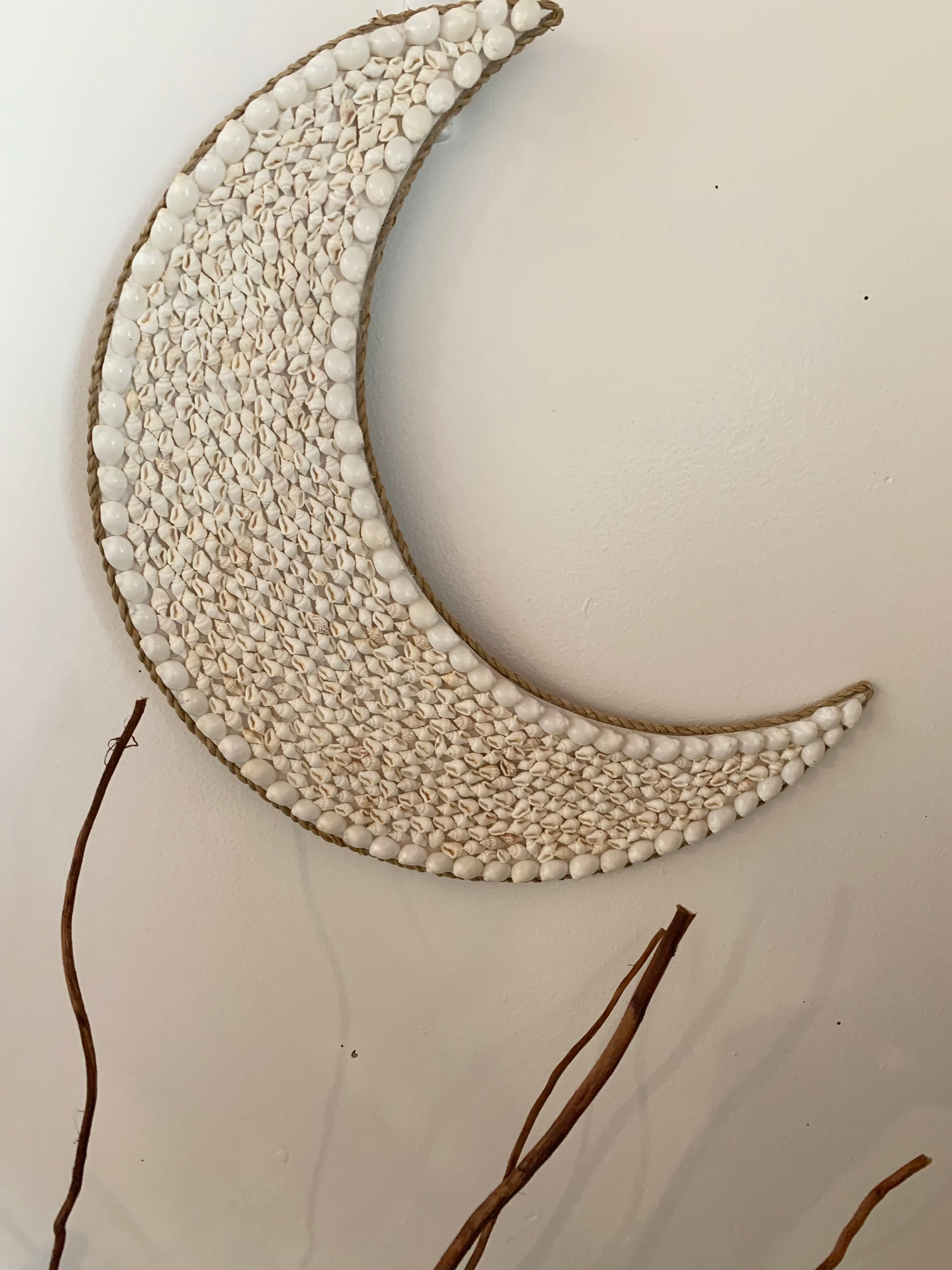 Shell moon hanging