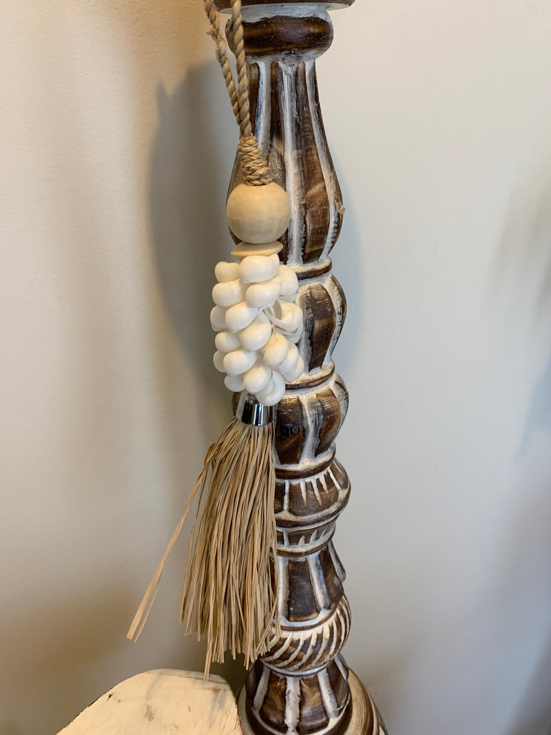 Seagrass and shell hanging