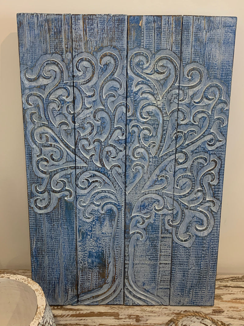 Blue tree of life wall hanging