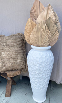 White terracotta vase.
