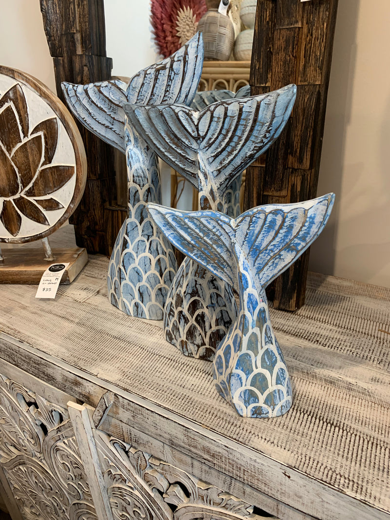 Detailed blue whale / mermaid tails - Bali Beach Beyond