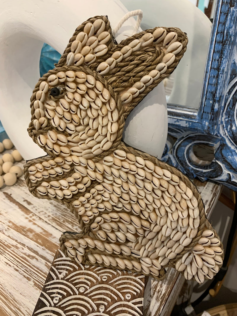 Shell rabbit bunny hanging / decoration