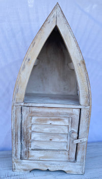 Boat storage shelf / cabinet. Natural