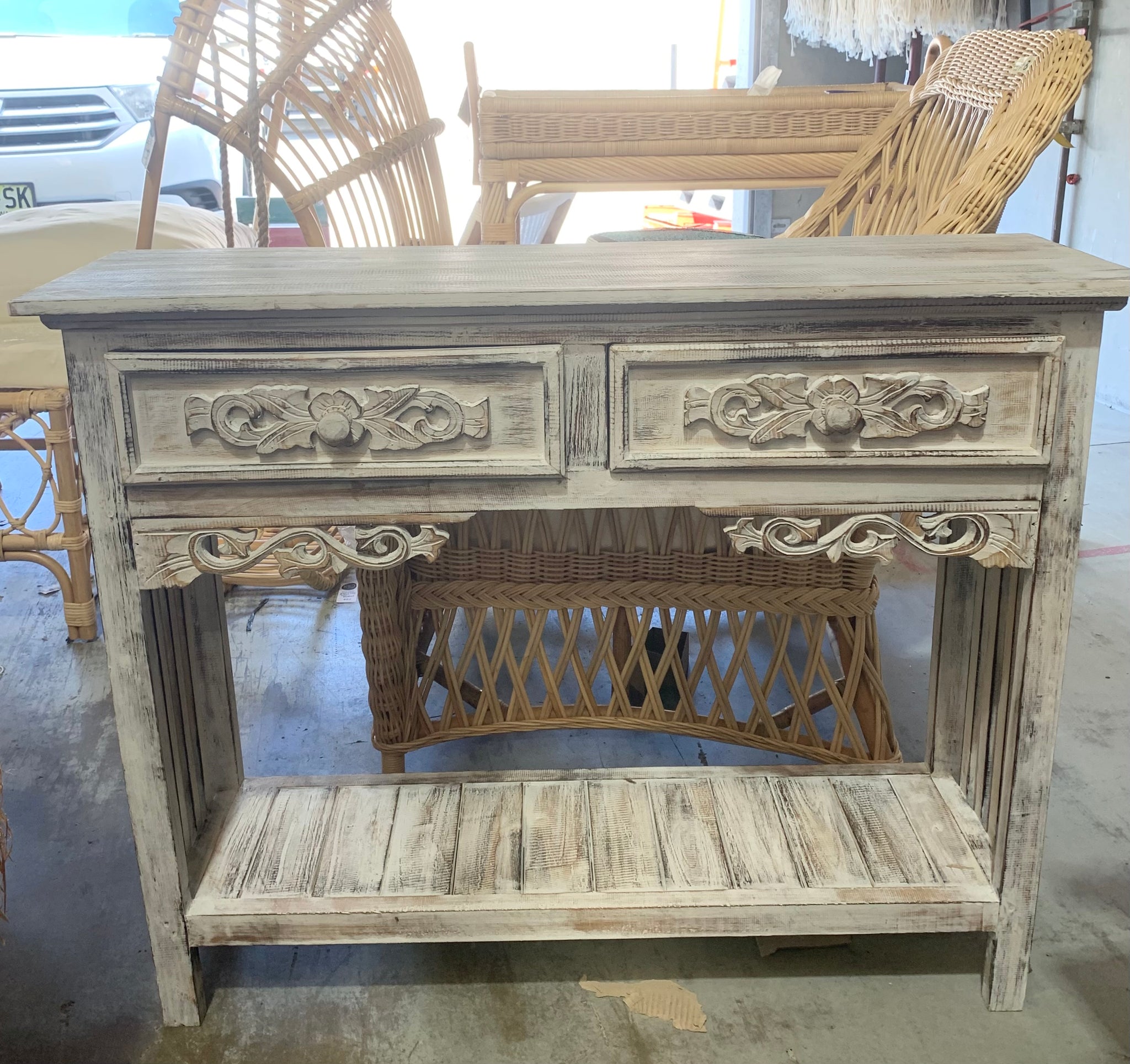 Timber carved sideboard