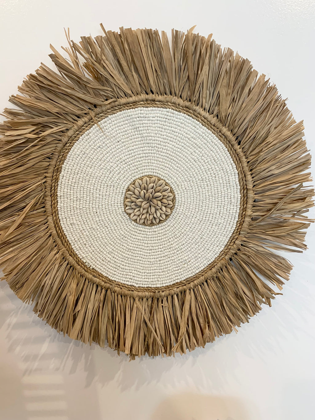 45cm raffia juju with shell detail - Bali Beach Beyond