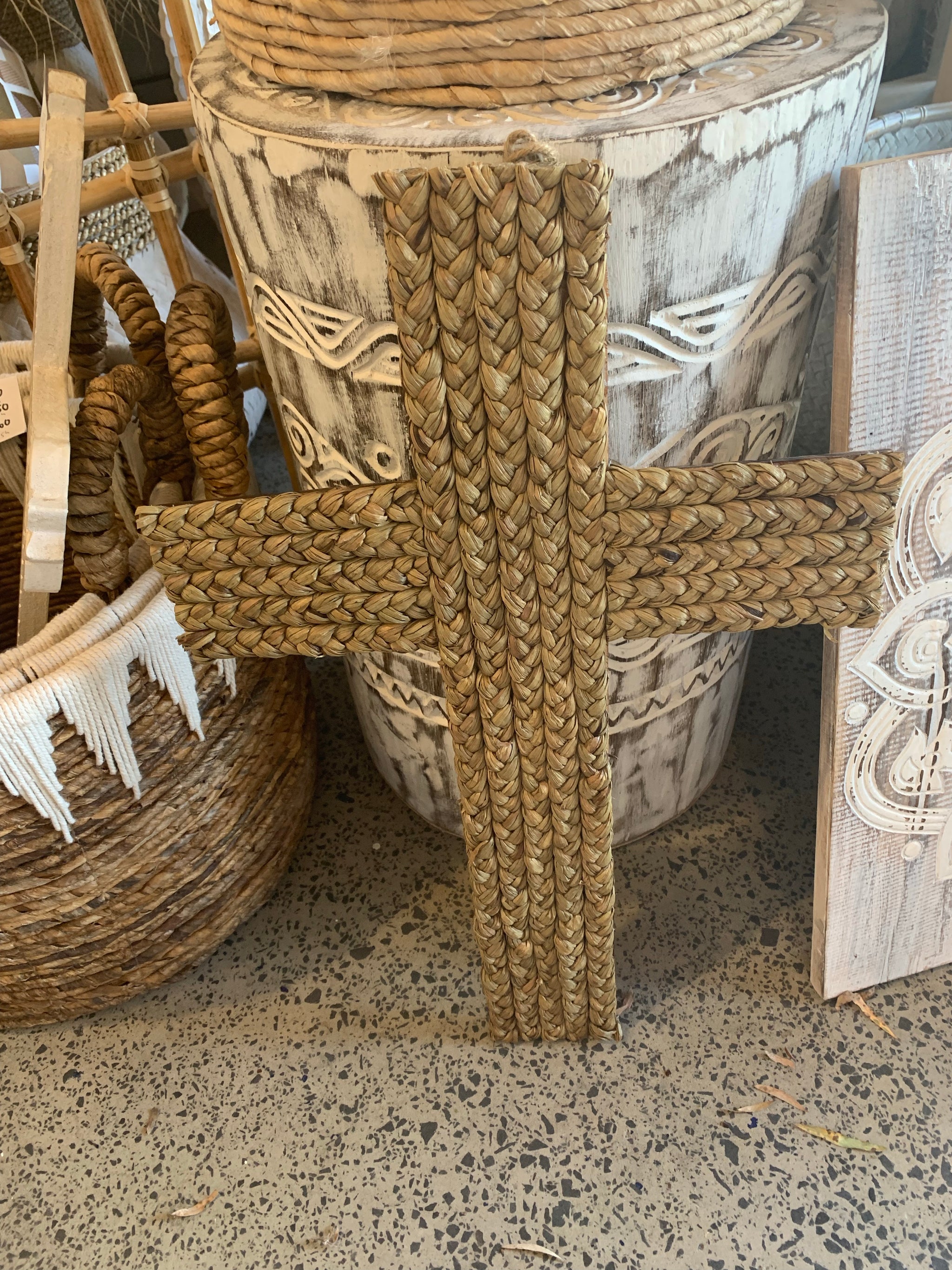 Woven cross. 50 x 31cm